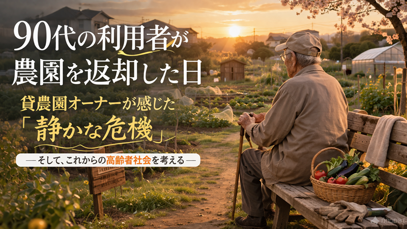90代の利用者が農園を返却した日｜貸農園オーナーが感じた「静かな危機」とこれからの高齢者社会